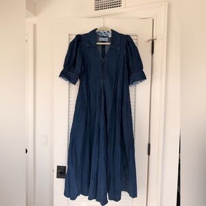 Elegant Blue Denim Dress